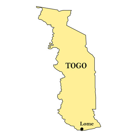 Togo country map vector illustration simple designのイラスト素材