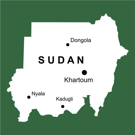 Map of Sudan vector illustration symbol designのイラスト素材