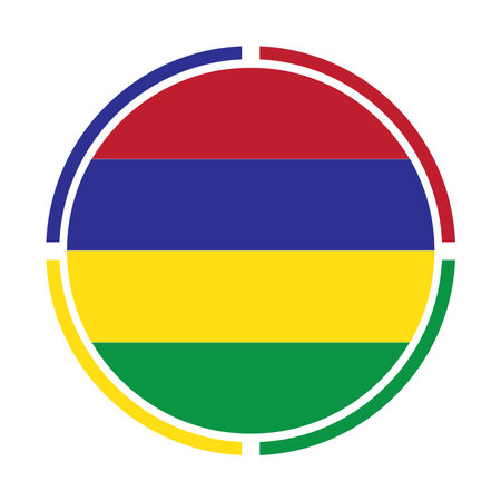 Mauritius flag icon vector illustration designのイラスト素材