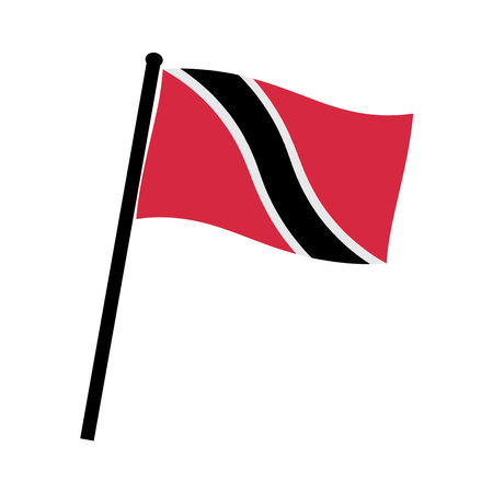 Trinidad and Tobago flag vector isolated on white background.のイラスト素材