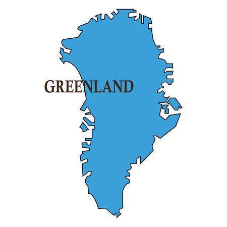 Greenland map vector isolated on white background.のイラスト素材