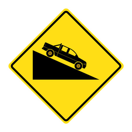 Traffic symbols and road safety signs vector simple design