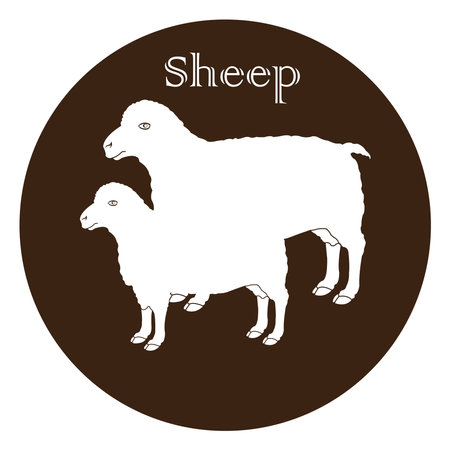 Sheep icon vector illustration symbol designのイラスト素材