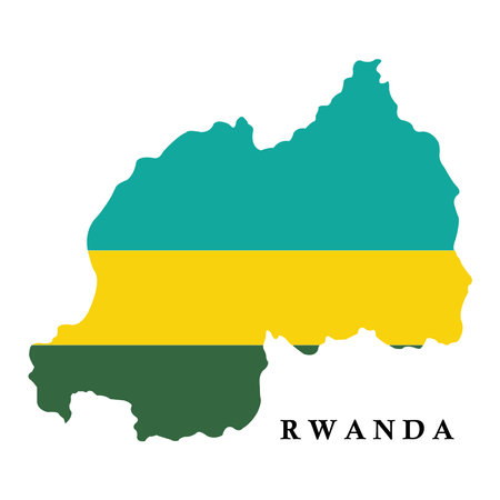 Rwanda country map, vector illustration design backgroundのイラスト素材