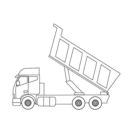 Dump truck icon vector illustration simple designのイラスト素材