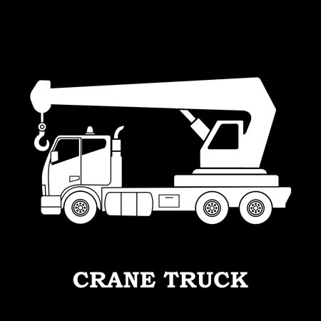 Crane truck icon vector illustration designのイラスト素材