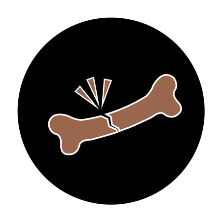 Broken bone icon,vector illustration template design