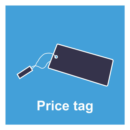 Price Label icon vector; solid logo illustration; isolated pictogram.のイラスト素材