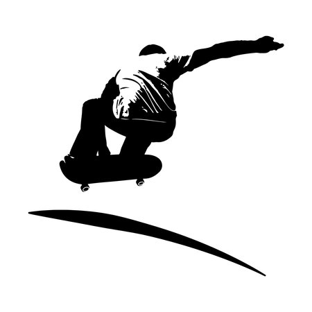 Skateboard sport icon vector illustration simple designのイラスト素材