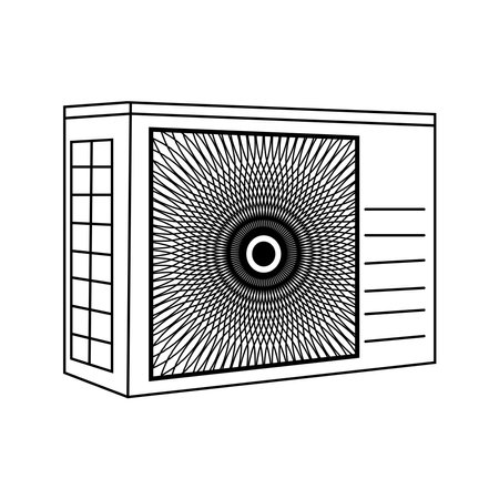 Siimple design outdoor air conditioner icon vector illustrationのイラスト素材