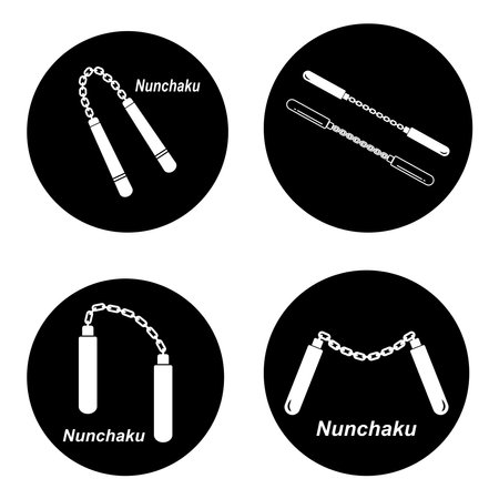 Nunchaku icon vector illustration symbol designのイラスト素材