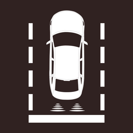 Car parking sensor signal icon vector illustration template designのイラスト素材