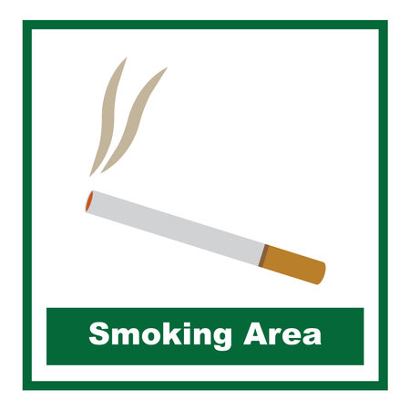 smoking area sign vector illustration symbol designのイラスト素材