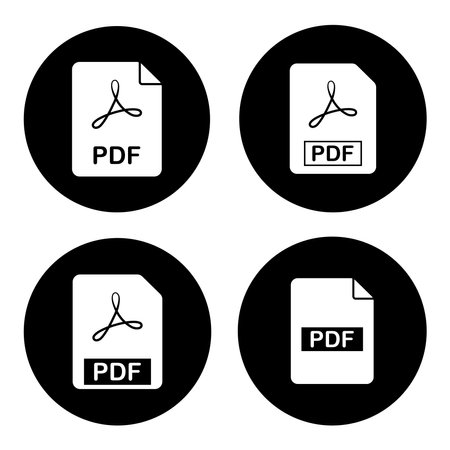 PDF icon vector illustration templateのイラスト素材