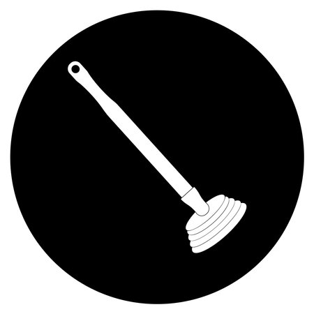 Toilet plunger icon vector illustration design template.のイラスト素材