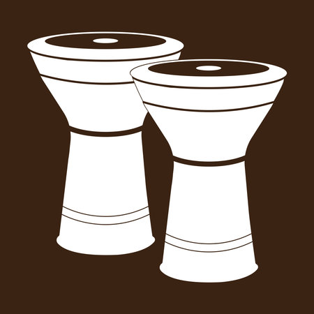 Darbuka icon, a traditional percussion musical instrument from the Middle Eastのイラスト素材