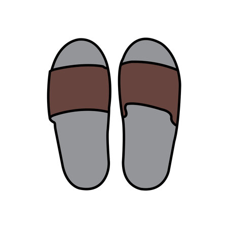 flip flops icon design vector illustration templateのイラスト素材