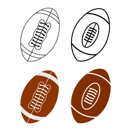 Rugby ball icon vector illustration design templateのイラスト素材