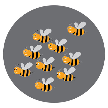 bee icon vector illustration symbol designのイラスト素材