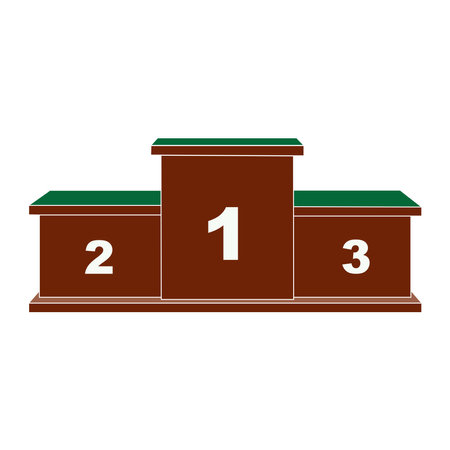 Winner Podium Icon. Alas Logo. Vector Illustrationのイラスト素材