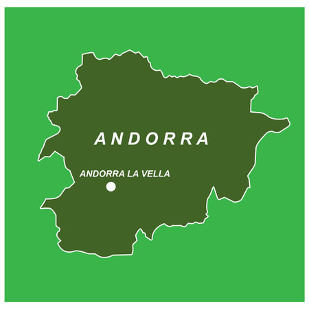 Andorra map vector illustration design templateのイラスト素材