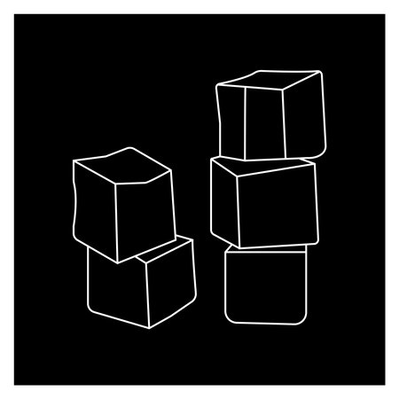 crystal ice cube icon vector illustration simple designのイラスト素材