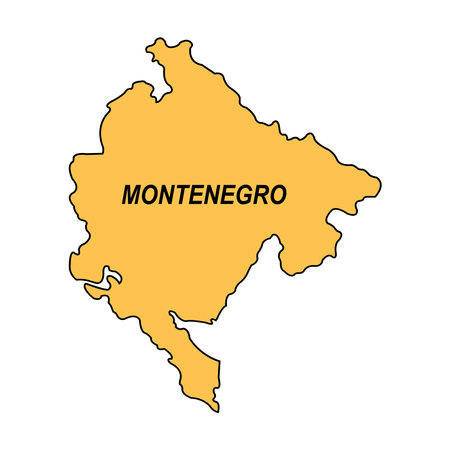 Montenegro map vector illustration symbol designのイラスト素材