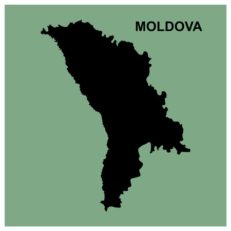 Moldova map vector illustration simple designのイラスト素材