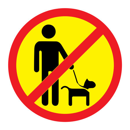 prohibited from herding dogs vector simple designのイラスト素材