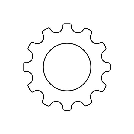 Settings icon, linear style sign for mobile concept and web design.のイラスト素材
