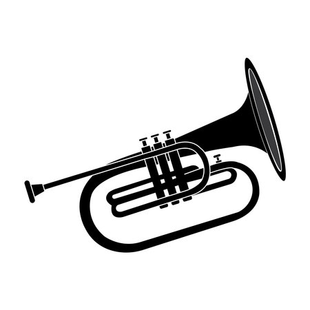 trumpet icon vector illustration simple designのイラスト素材