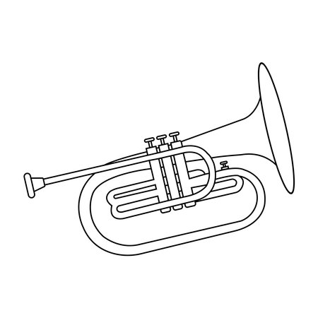 trumpet icon vector illustration simple designのイラスト素材