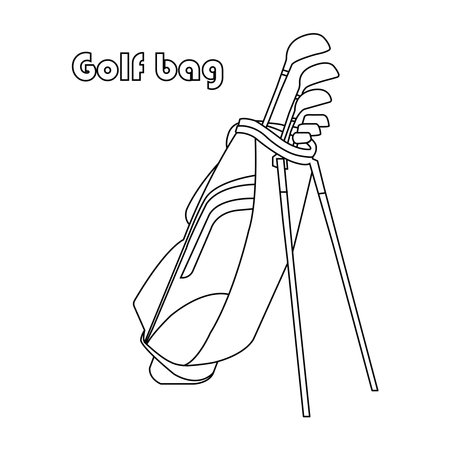 golf bag icon vector illustration symbol designのイラスト素材
