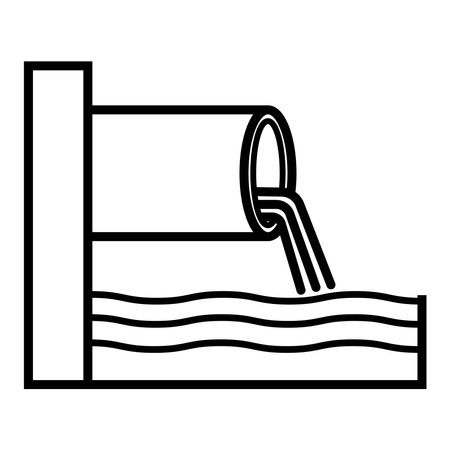 drainage system icon vector illustration designのイラスト素材