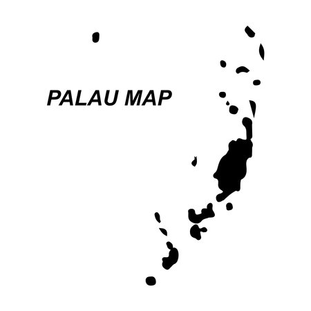 Palau region map illustration symbol designのイラスト素材