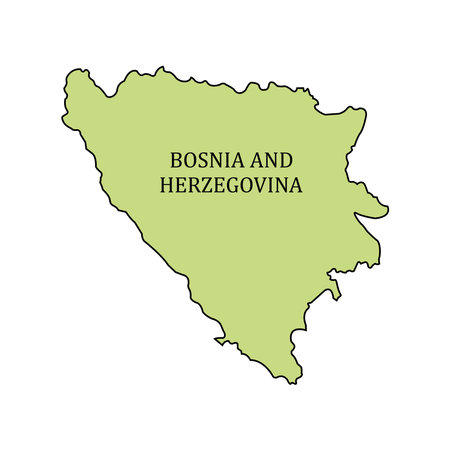 Map of bosnia and herzegovina region vector illustration designのイラスト素材