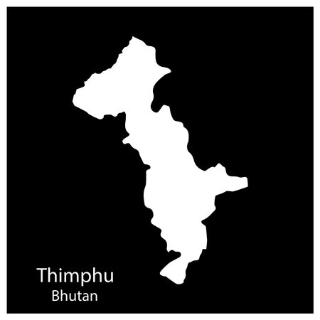 Thimpu city map, Bhutan vector illustration symbol designのイラスト素材