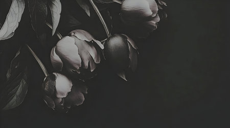 Abstract grayscale image featuring blurred shapes and textures, creating a moody atmosphere. Suitable for website backgrounds or design projects.の素材