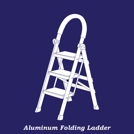 Aluminum folding ladder icon vector illustration designのイラスト素材