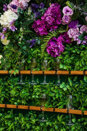 champagne in a clear glassの写真素材