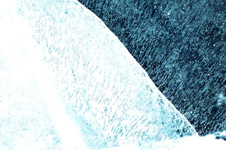 natural, winter background, texture frozen water, ice with bubbles and stripes, blue with white...