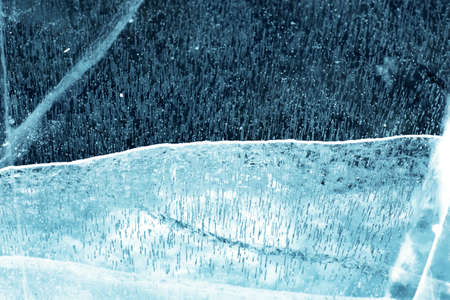 natural, winter background, texture frozen water, ice with bubbles and stripes, blue with white...