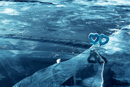 natural, winter background, texture frozen water, ice with bubbles and stripes, blue with white...