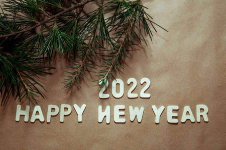 new year's layout with space to copy, gifts, new year 2022の写真素材