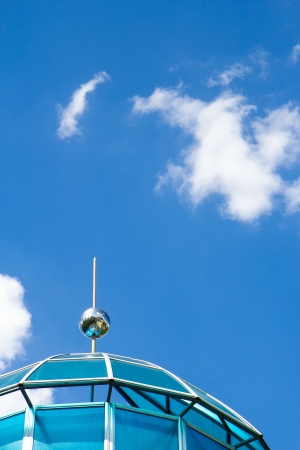 blue sky and roofの写真素材