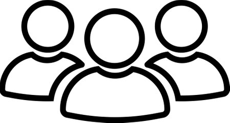 People group line icon set. Team of worker. User profile symbol. Three people or group of users...