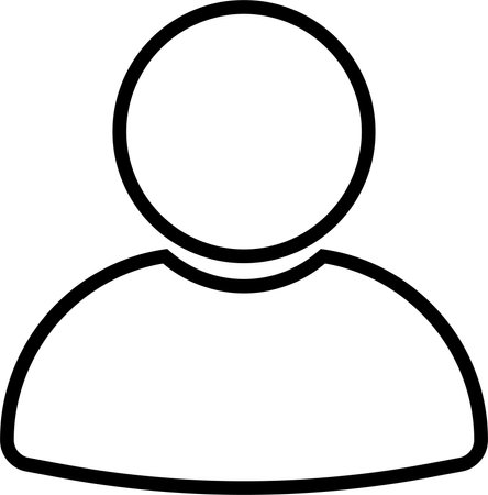 Single line man icon. People icon. User profile symbol. Person symbol. Businessman - stock vectorのイラスト素材