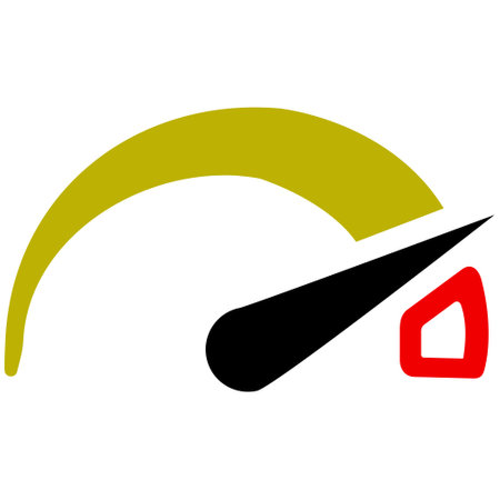 Speedometer, tachometer icon. Speed indicator sign. Internet car speed. Performance concept. Fast speed sign. Flat simple icon - stock vector.のイラスト素材