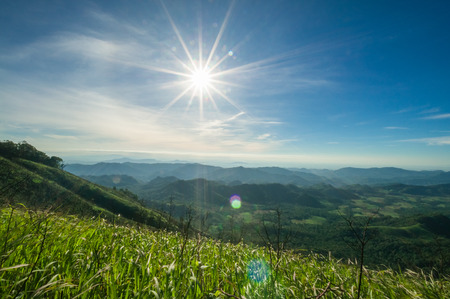 sunrise in the mountains landscapeの写真素材