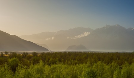 Idyllic Mountain Valleyの写真素材